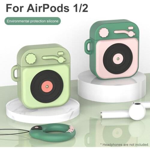 2021 New Cute Cartoon Portable Anti-Scratch Silicone Bluetooth Earphones Protective Case Cover With Buckle For AirPods Headset