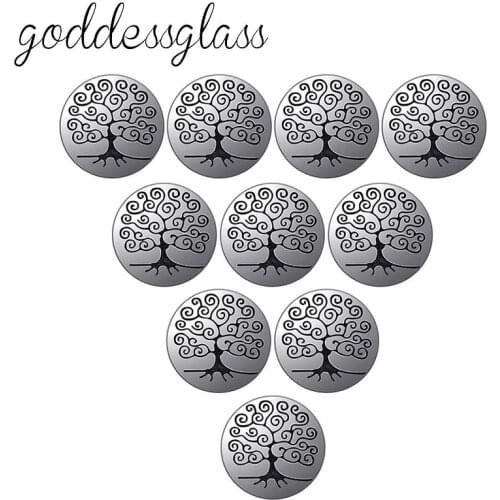 New Beauty 10pcs Life tree pattern 12MM snap buttons fit 12mm snap bracelet jewelry wholesale KZ9091