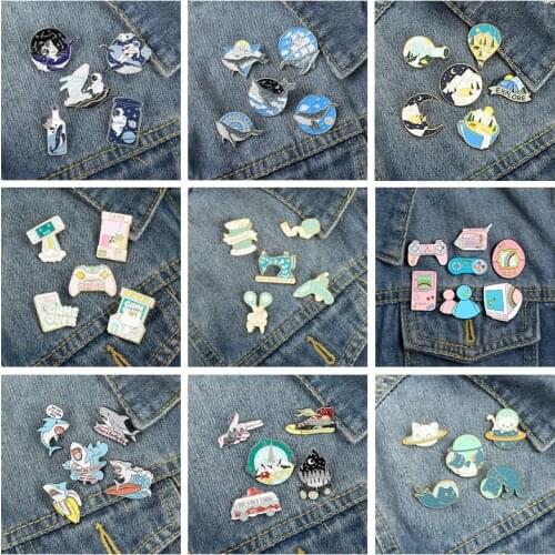 Outdoors Adventure Enamel Pins Camera Travel Brooches Mountain Forest Lakes Earth Explore Mountain Camping Explore Nature Badges