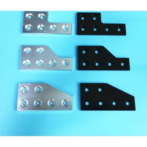 3DPrinter accessories,2020/2040 Aluminum Profile L-shaped Connecting Plate,6 holes 4-40-80,hole spacing 20