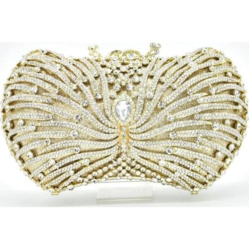 Luxury Handbags Ladies Bags Designer Rhinestones Wedding Party Clutches Evening Handbags Clutches Gift Boxes