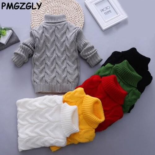 Boys Girls Turtleneck Sweater Baby Kids Sweaters Soft Warm Sueter Infantil Autumn Winter Childrens Sweater Coats
