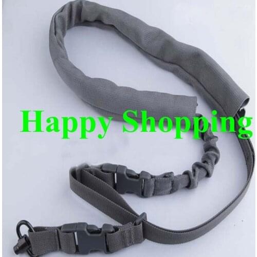 Tactical Quick Release QD Sling Swivel Mount Nylon Rifle Sling Shoulder Strap Belt For Outdoor Hunting Gray Color