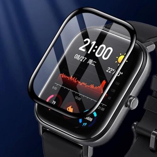 3D Curved Edge Soft Clear Protective Film Full Cover For Amazfit GTS 1/2/2e Sport Smart Watch GTS2 Mini GTS2e Screen Protector