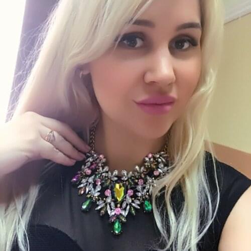 Women Fashion Layered Statement Necklace Colorful Flower Boho Chunky Necklace Gem Chain Luxury Drop Brand Jewelry