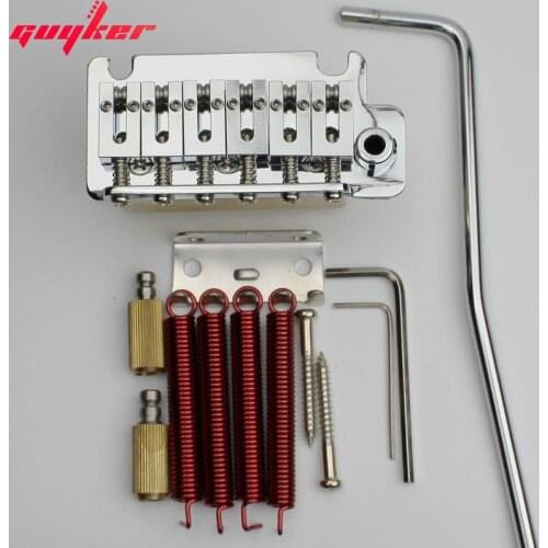 1 Set GUYKER Electric Guitar Tremolo Bridge Tremolo System Brass Saddle & Brass base & spring BS2 Chrome