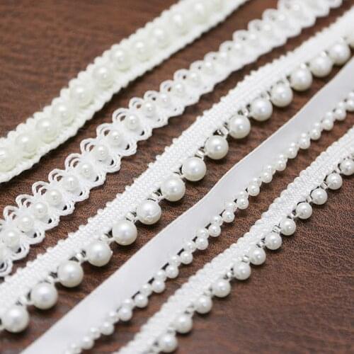 1 Yard/roll Pearl Gift Wrapping Ribbon Family Handmade Hairpin DIY Making Clothing Bag Accessories Decoration