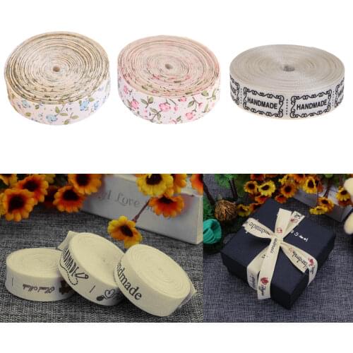 10 Yards Ribbon Tape Label DIY Handmade Sewing Accessories for Gift/Candy/Boxes/Clothing Tags Garment Cotton Woven Labels