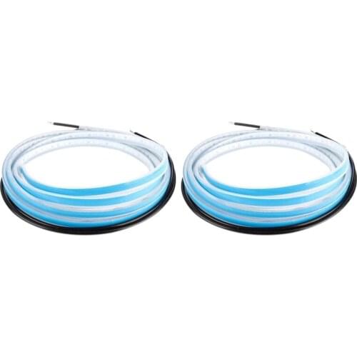 2PCS 47-Inch Car LED Door Warning Light Car Door Streamer Side Light Door Anti-Collision Warning Light Bar