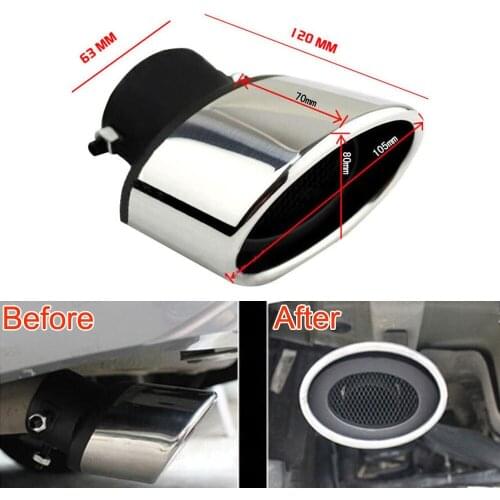 2Pcs Stainless Steel Tail Rear Exhaust Tip Pipe Tailpipe Muffler For Mazda 6 Atenza 2003-2008 Chromium Protection Car Styling