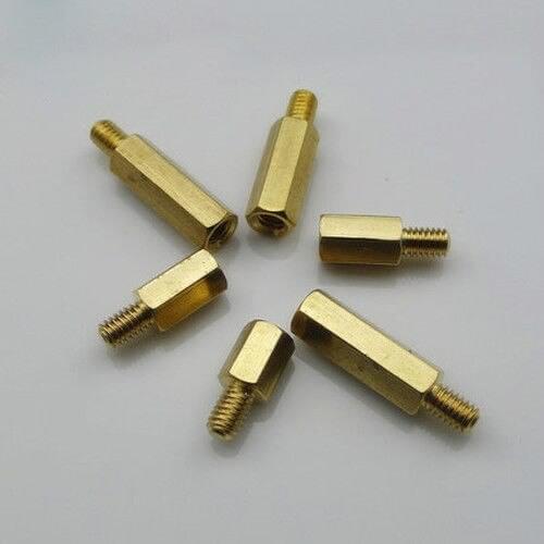 20Pcs M2.5x(13 14 15 16 17 18 19 20 21mm) brass standoff spacers screw hexagonal copper pillars isolation column bolt
