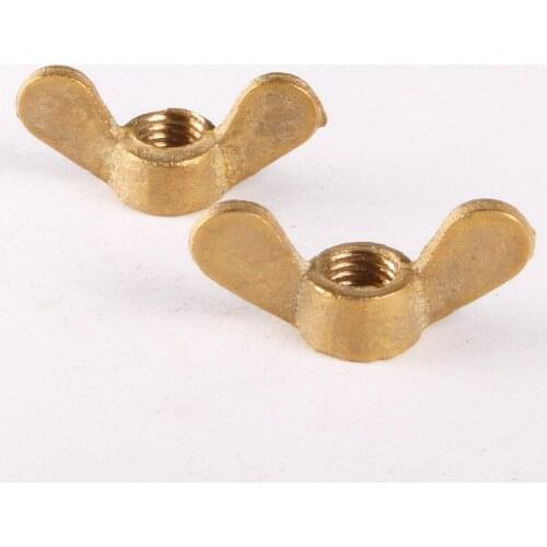 5PCS Copper Butterfly Nut Croissants Nut Hand Tighten Wing Nuts M4 GB62