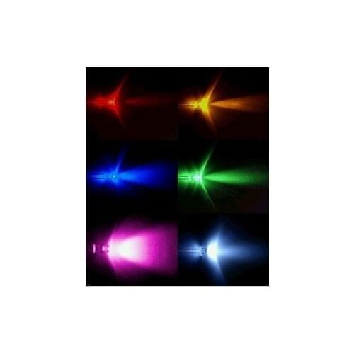 600PCS,6 value UltraBright R,G,B,W,Y,P,LEDs,5mm +Free Resistors Free Shipping 5mm light-emitting diode