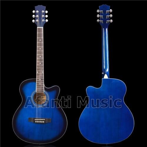 Afanti Music 40 inch gloss finish Blue color Acoustic guitar (WY-011-B)