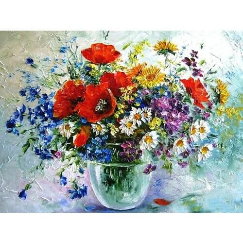 Diamond Painting Oils Flower 5d Diy Mosaic Full Square Round Drill Diamant Of Rhinestone Daimond Embroidery Pictures Sale