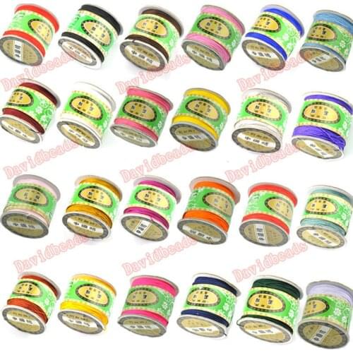 Free Shipping 24Colors 135Yards x 0.8mm Chinese Knot Nylon Macrame Cords Rattai Braided Bracelet Cord Made In Taiwan