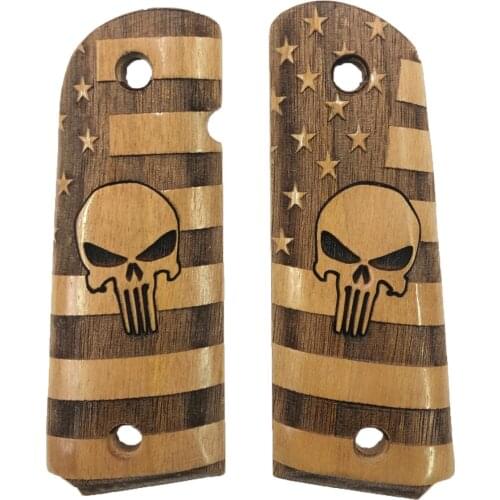 Colt 1911 Compatible Custom Pattern Laser Cut Wooden Grip Mod52