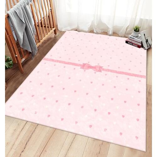 Bicycle Flower Nostalgia Birds pattern Kids Room Rug Play Mats Rug Crawling Mat