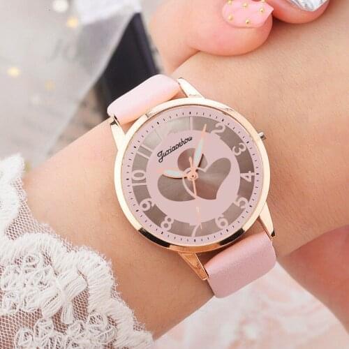 LOVE Hearts Fashion Women Watches Casual Ladies Leather Strap Quartz Watches Reloj Mujer Relogio Feminino