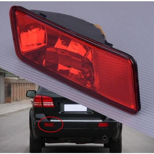 Red Lens Left Rear Bumper Reflector Brake Tail Light Fog Lamp Plastic Fit For Dodge Journey MPV 2008 2009 2010 2011