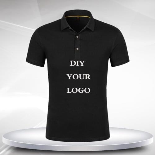 Customized Polo Shirt Print Your Own Design Photo Text Logo High Quality Team Company Casual Cotton Short Sleeve Shirts Tops