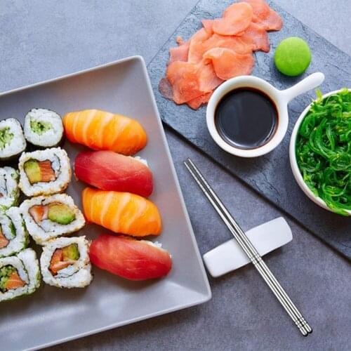 Stainless Steel Chopsticks Chinese Reusable Metal Chopstick for Sushi Food Sticks Set Tableware Kitchen Accessories