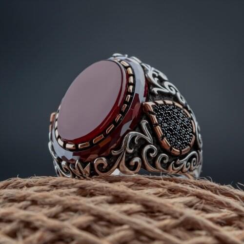 Guaranteed High-quality 925 Sterling Silver ONYX STONE Ring Jewelry Made in Turkey Beautifully Crafted for men with gift