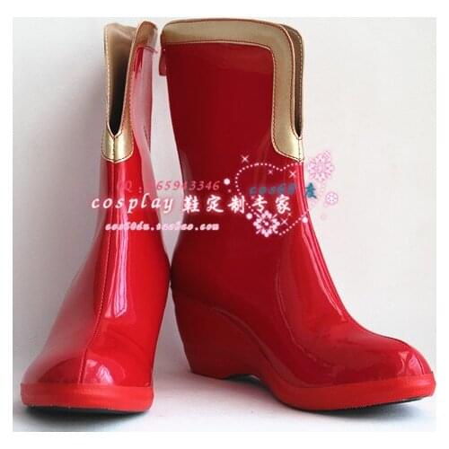 Macross Frontier Sheryl Nome Cosplay Red Short Shoes Boots S008