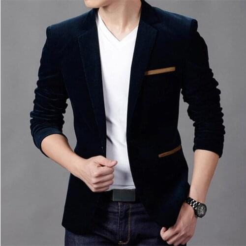 Spring and Autumn Mens Casual Jacket Solid Color Slim Jacket coat