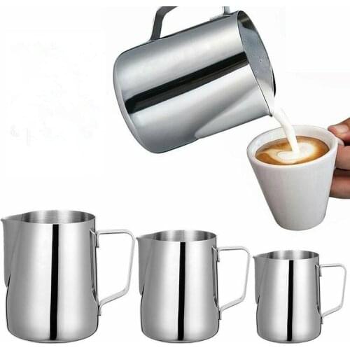 Stainless Steel Milk Frothing Jug Pitcher Cappuccino Pot Espresso Coffee Pitcher Latte Milk Barista Craft Container Coffeeware