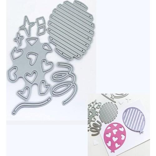 Love Balloon Metal Cutting Dies Scrapbook Diary Decoration Stencil Embossing Template DIY Greeting Card Handmade 2021 NEW