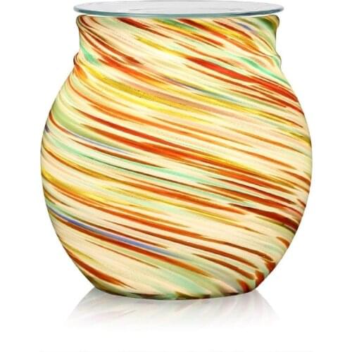 Multi-color Glass Electric Oil Warmer Candle Wax Tart Burner Incense Oil Fragrance Warmer Night Light Aroma Home Decorative Lamp