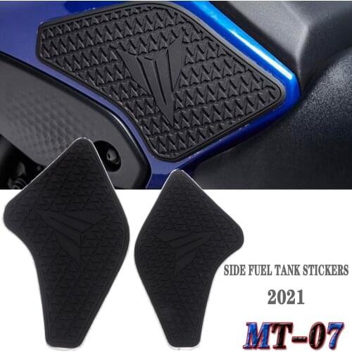 Motorcycle Non-slip Side Fuel Tank Stickers 2021 FOR YAMAHA MT07 MT-07 Waterproof Pad Rubber Sticker Motorcycle Non-slip Side F