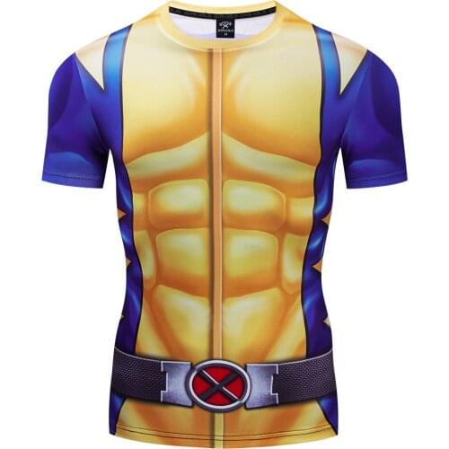 COLDKER Men New Products Popular Wolverine Print T-shirt Personality Fashion Short-sleeve tops male casual summer clothing