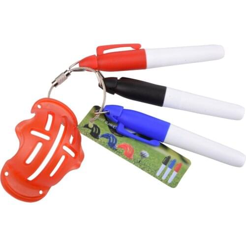 Golf Ball Line Marker Triple Track 3 Line Marker Stencil +3 Pen Golf Putting Positioning Aids Golf Ball Marker Golf Accessories