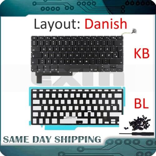 NEW for Apple Macbook Pro 15'' A1286 Danish Denish Danmark DK Keyboard+ Backlight Backlit +Screws 2009 2010 2011 2012 Year
