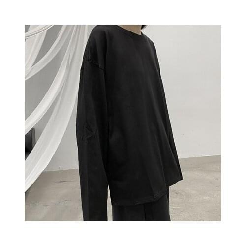 New Niche design with side Split 2020 spring long sleeve t shirt for men and women