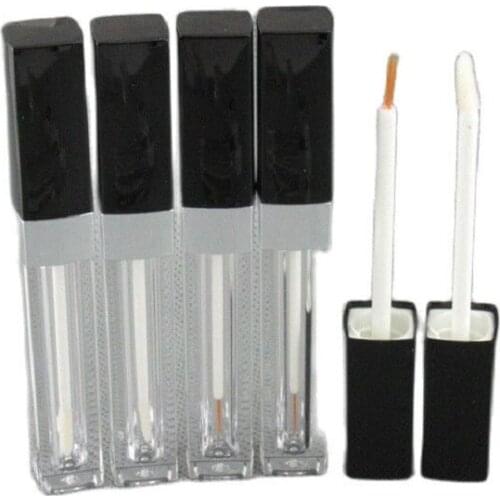 3.5ML 50pcs/lot Empty Plastic Eyeliner Tube with Black Cap, DIY Square Lip Gloss Tube, Top Quality Cosmetic Packing Container