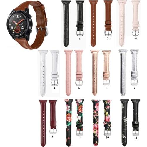 20mm 22mm Slim Genuine Leather Band Strap for Huawei Watch GT 2 42mm 46mm 2e GT2 Pro Honor MagicWatch Watchband accessories