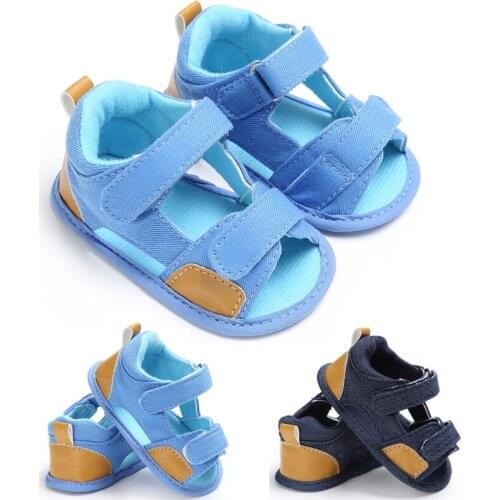 Pudcoco Sandals Summer Shoes Unisex Soft Leather Baby With Non-Slip For Boy and Girls Casual Fashion Kids Clogs