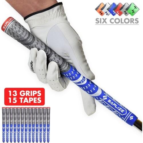 Saplize LL Cord Yarn Technology Golf Club Grips Rubber Tacky Dry 13 Pcs Pack with 15 Free Tapes