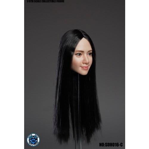 SDH016 1/6 Scale Collectible Female Figure Accessory Woman Head Sculpt Carved Model For 12 Inches Action Figure Suntan Body
