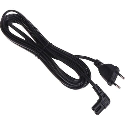 Cord Cable Lead for TV Printers Cameras PS4 PS3 1m/2m/3m/5m EU 2-prong to Figure 8 C7 Right Angled EU Euro AC Power