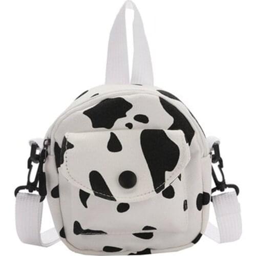 Cow Pattern Shoulder Bag 2021 Mini Brands Retro Canvas Crossbody Bags For Women Designer Handbags Luxury Small Square Bag Bolsa