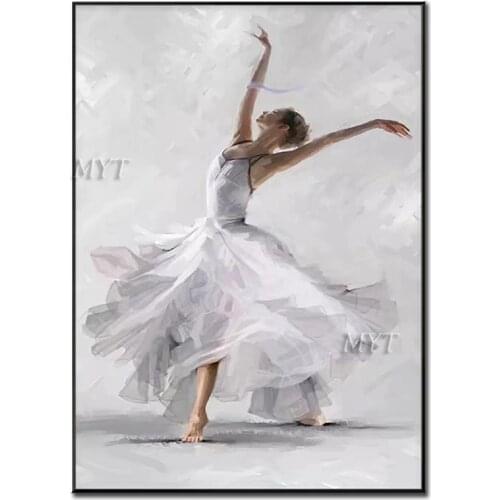 Dance Oil Painting Beautiful Abstract 100% Pure Hand Draw Modern High Quality Unframed On Canvas Wall Art Home Decoration