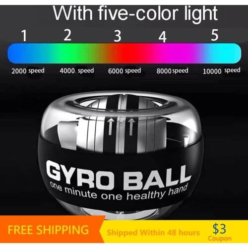 Strengthener Force Power Wrist Ball Gyroscope Spinning Wrist Rotor Gym Hand grip Exerciser Gyro Fitness Ball Muscle Relax