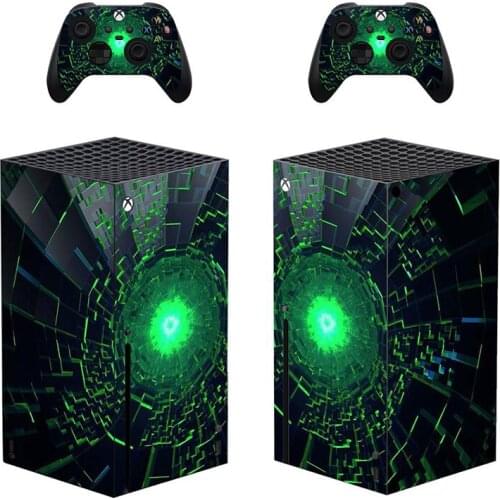 2021 New Custom Design Skin Sticker Decal Cover for Xbox Series X Console and 2 Controllers Skin Sticker Vinyl for Xbox Series X