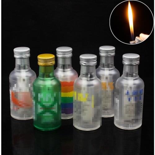 Funny Lighter Bottle Shaped Fashion Butane Gas Refillable Lighters For Cigarette Home Decorative