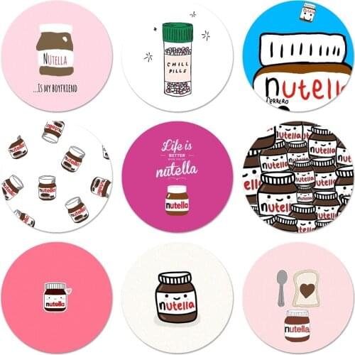 Funny Chills Pills Chocolate Nutella Icons Pins Badge Decoration Brooches Metal Badges For Backpack Decoration