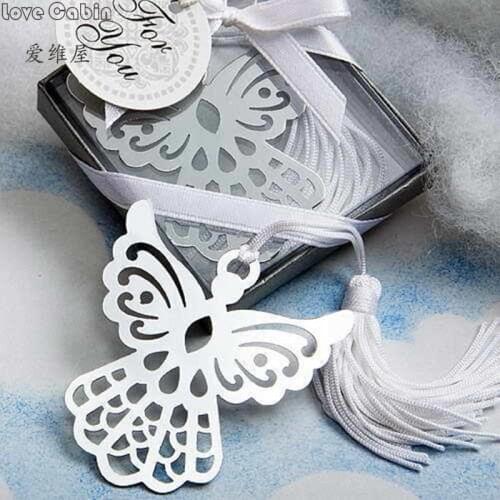 Angel Bookmark for Baptism Baby Shower Souvenirs Party Christening Giveaway Gift Wedding favor 50pcs Students return school gift